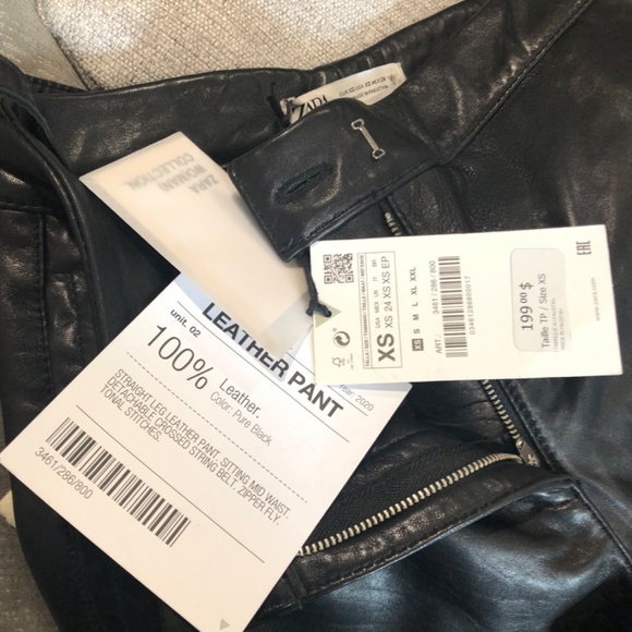 Zara genuine leather pants - Picture 7 of 9